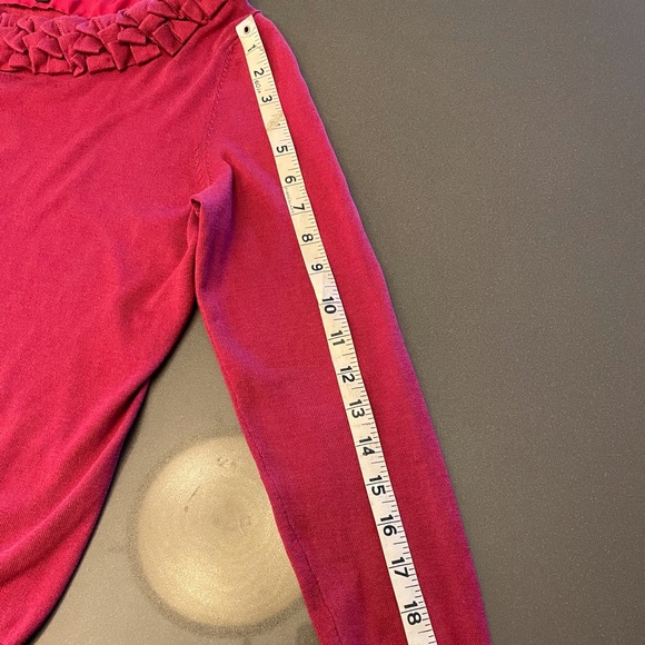 Talbots Pullover Sweater with Ruffled Neckline. - Picture 10 of 11